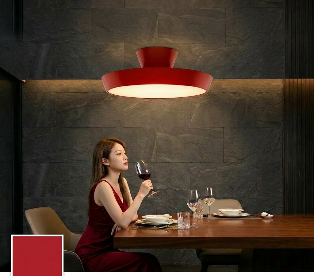 Visual26 in Fortuna Red installed in an interior